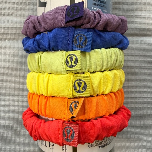HP 💛 Lululemon Skinny Scrunchies + Extra Large Clip Hair Accessories Bundle - Picture 2 of 8